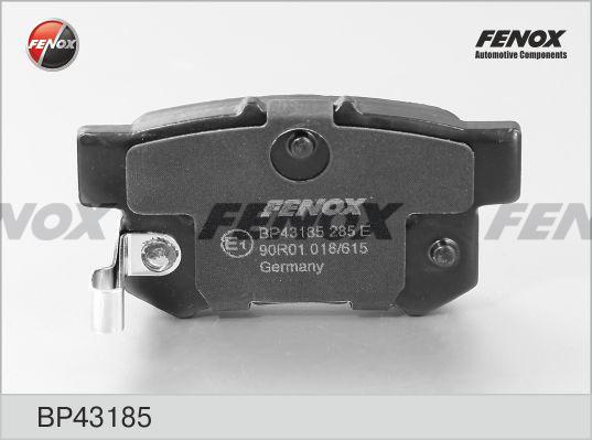 Fenox BP43185 - Stabdžių trinkelių rinkinys, diskinis stabdys autoreka.lt