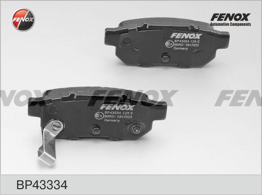 Fenox BP43334 - Stabdžių trinkelių rinkinys, diskinis stabdys autoreka.lt
