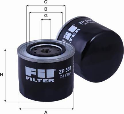 FIL Filter ZP 568 A - Alyvos filtras autoreka.lt