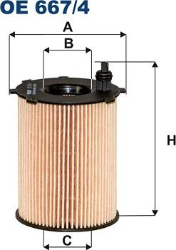 Filtron OE667/4 - Alyvos filtras autoreka.lt