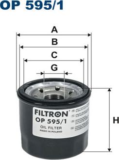 Filtron OP595/1 - Alyvos filtras autoreka.lt