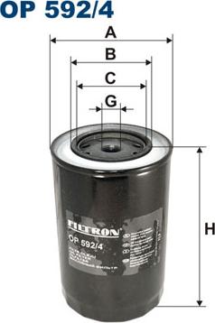 Filtron OP592/4 - Alyvos filtras autoreka.lt