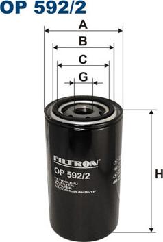 Filtron OP592/2 - Alyvos filtras autoreka.lt