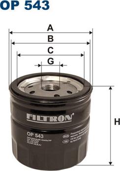 Filtron OP543 - Alyvos filtras autoreka.lt