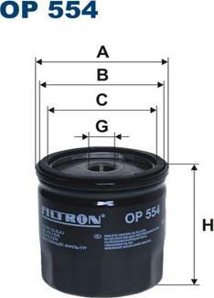 Filtron OP554 - Alyvos filtras autoreka.lt