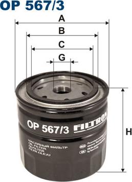 Filtron OP567/3 - Alyvos filtras autoreka.lt