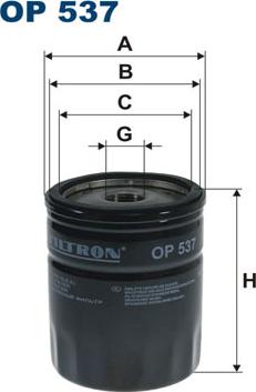 Filtron OP537 - Alyvos filtras autoreka.lt