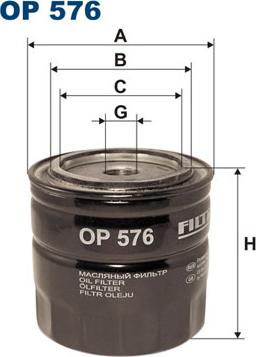 Filtron OP576 - Alyvos filtras autoreka.lt