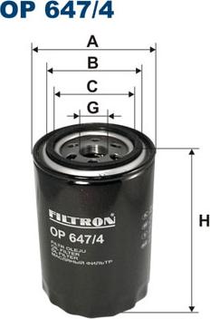 Filtron OP647/4 - Alyvos filtras autoreka.lt