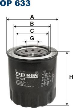 Filtron OP633 - Alyvos filtras autoreka.lt