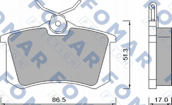FOMAR Friction FO 448181 - Stabdžių trinkelių rinkinys, diskinis stabdys autoreka.lt
