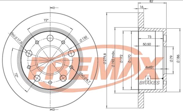 FREMAX BD-4696 - Stabdžių diskas autoreka.lt