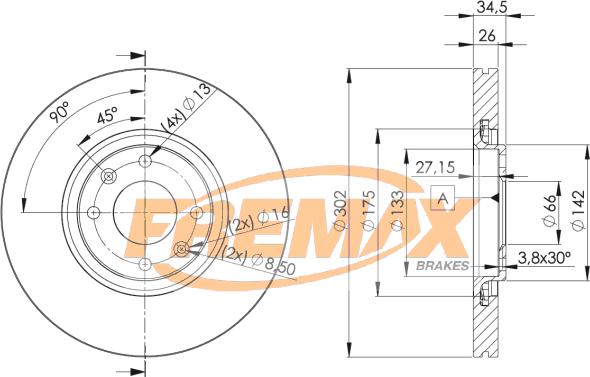 FREMAX BD-4698 - Stabdžių diskas autoreka.lt