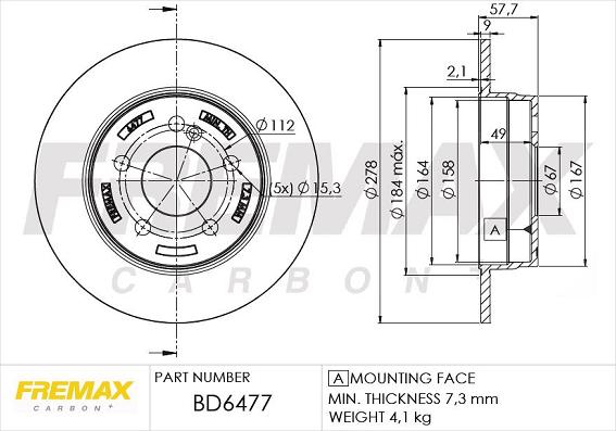 FREMAX BD-6477 - Stabdžių diskas autoreka.lt