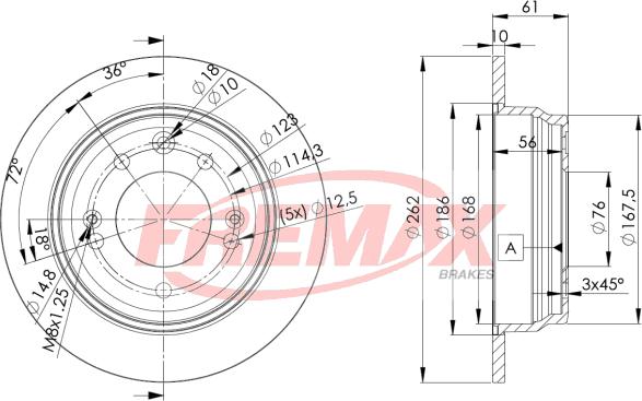 FREMAX BD-0581 - Stabdžių diskas autoreka.lt