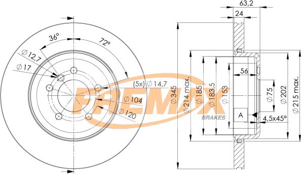 FREMAX BD-3403 - Stabdžių diskas autoreka.lt