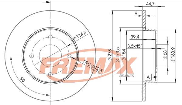 FREMAX BD-2083 - Stabdžių diskas autoreka.lt