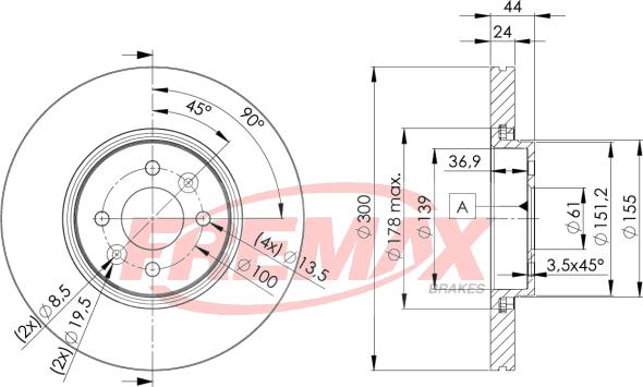 FREMAX BD-7897 - Stabdžių diskas autoreka.lt