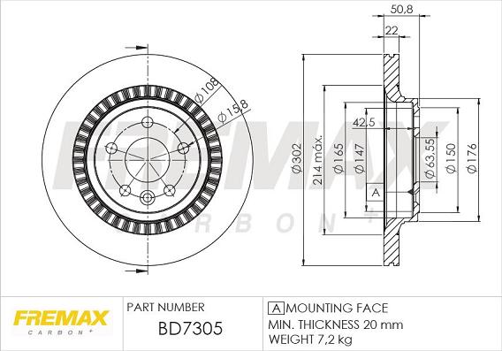 FREMAX BD-7305 - Stabdžių diskas autoreka.lt
