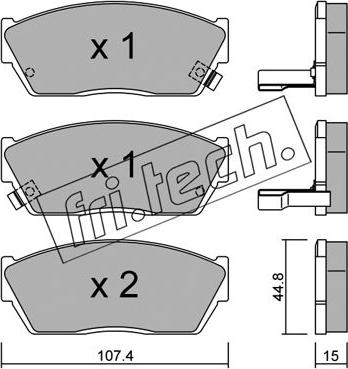 Fri.Tech. 056.2 - Stabdžių trinkelių rinkinys, diskinis stabdys autoreka.lt