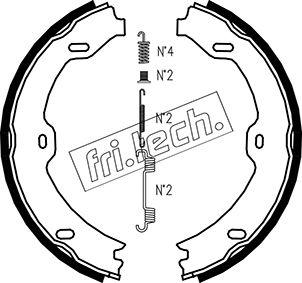 Fri.Tech. 1052.130K - Stabdžių trinkelių komplektas, stovėjimo stabdis autoreka.lt