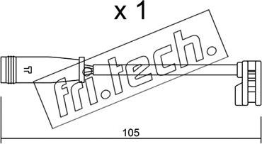 Fri.Tech. SU.313 - Įspėjimo kontaktas, stabdžių trinkelių susidėvėjimas autoreka.lt