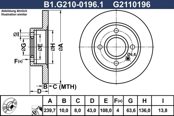 Galfer B1.G210-0196.1 - Stabdžių diskas autoreka.lt