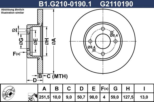 Galfer B1.G210-0190.1 - Stabdžių diskas autoreka.lt