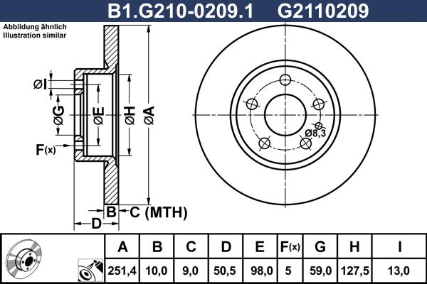 Galfer B1.G210-0209.1 - Stabdžių diskas autoreka.lt
