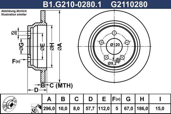 Galfer B1.G210-0280.1 - Stabdžių diskas autoreka.lt
