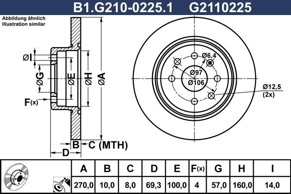 Galfer B1.G210-0225.1 - Stabdžių diskas autoreka.lt