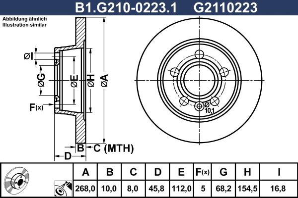 Galfer B1.G210-0223.1 - Stabdžių diskas autoreka.lt