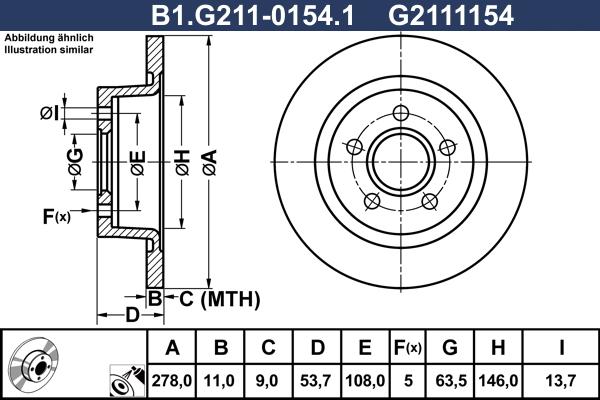 Galfer B1.G211-0154.1 - Stabdžių diskas autoreka.lt