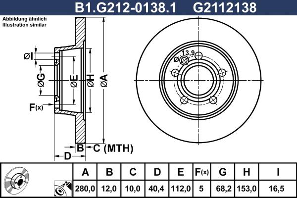 Galfer B1.G212-0138.1 - Stabdžių diskas autoreka.lt