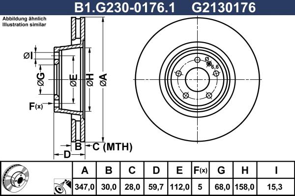 Galfer B1.G230-0176.1 - Stabdžių diskas autoreka.lt