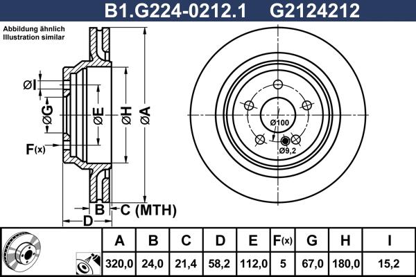 Galfer B1.G224-0212.1 - Stabdžių diskas autoreka.lt