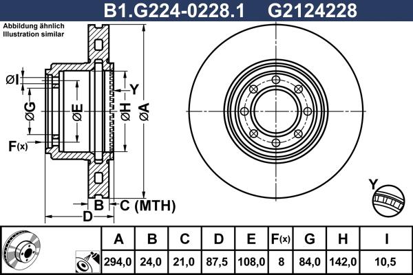 Galfer B1.G224-0228.1 - Stabdžių diskas autoreka.lt
