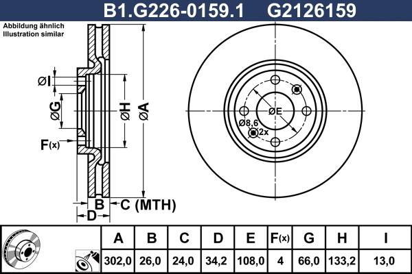 Galfer B1.G226-0159.1 - Stabdžių diskas autoreka.lt