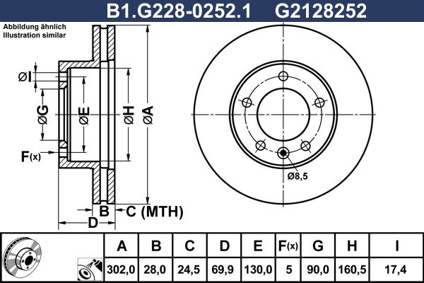 Galfer B1.G228-0252.1 - Stabdžių diskas autoreka.lt