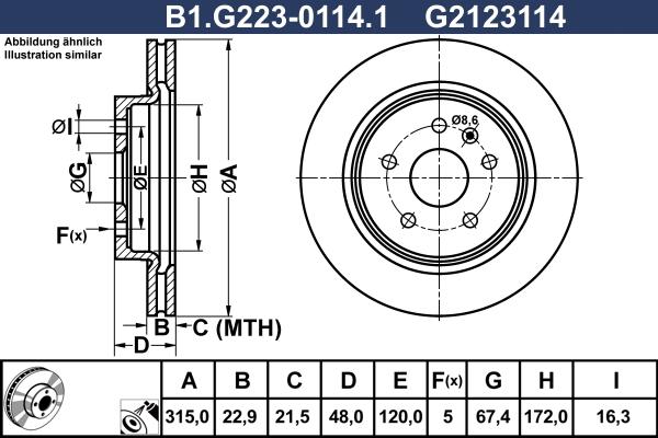 Galfer B1.G223-0114.1 - Stabdžių diskas autoreka.lt