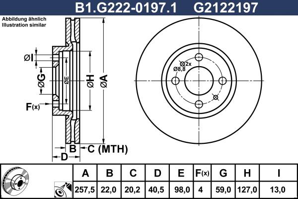 Galfer B1.G222-0197.1 - Stabdžių diskas autoreka.lt