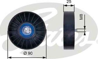 GATES-AU 36033 - Kreipiantysis skriemulys, V formos rumbuotas diržas autoreka.lt