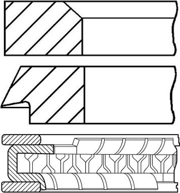 Goetze Engine 08-444800-00 - Stūmoklio žiedų komplektas autoreka.lt