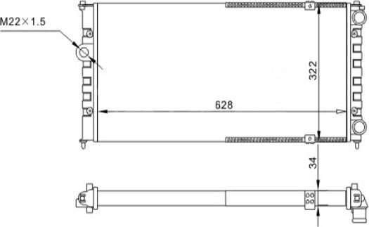 Hart 600 725 - Radiatorius, variklio aušinimas autoreka.lt