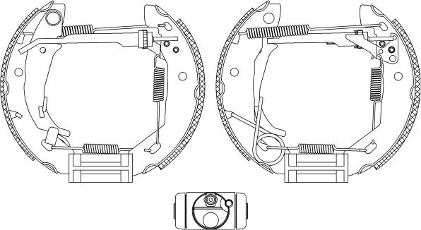 HELLA 8DB 355 004-521 - Stabdžių trinkelių komplektas autoreka.lt