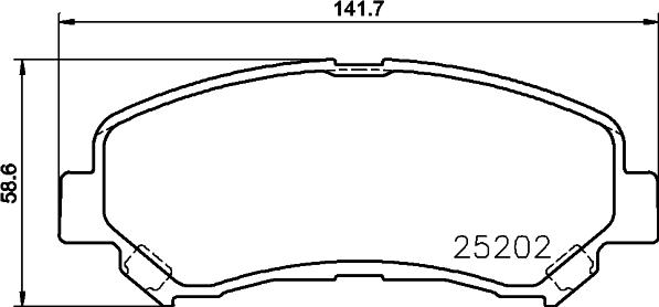 HELLA 8DB 355 015-911 - Stabdžių trinkelių rinkinys, diskinis stabdys autoreka.lt