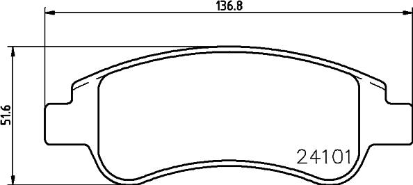 HELLA 8DB 355 011-521 - Stabdžių trinkelių rinkinys, diskinis stabdys autoreka.lt