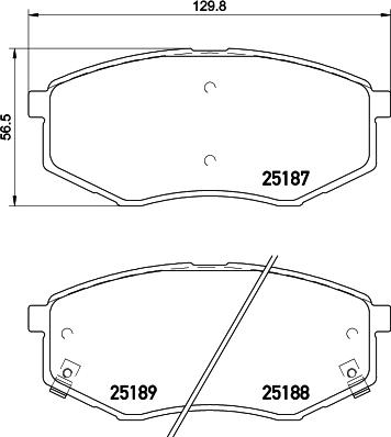 HELLA 8DB 355 029-101 - Stabdžių trinkelių rinkinys, diskinis stabdys autoreka.lt