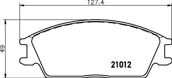 HELLA 8DB 355 026-851 - Stabdžių trinkelių rinkinys, diskinis stabdys autoreka.lt