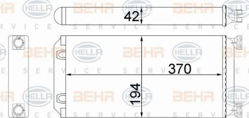 HELLA 8FH 351 312-554 - Šilumokaitis, salono šildymas autoreka.lt